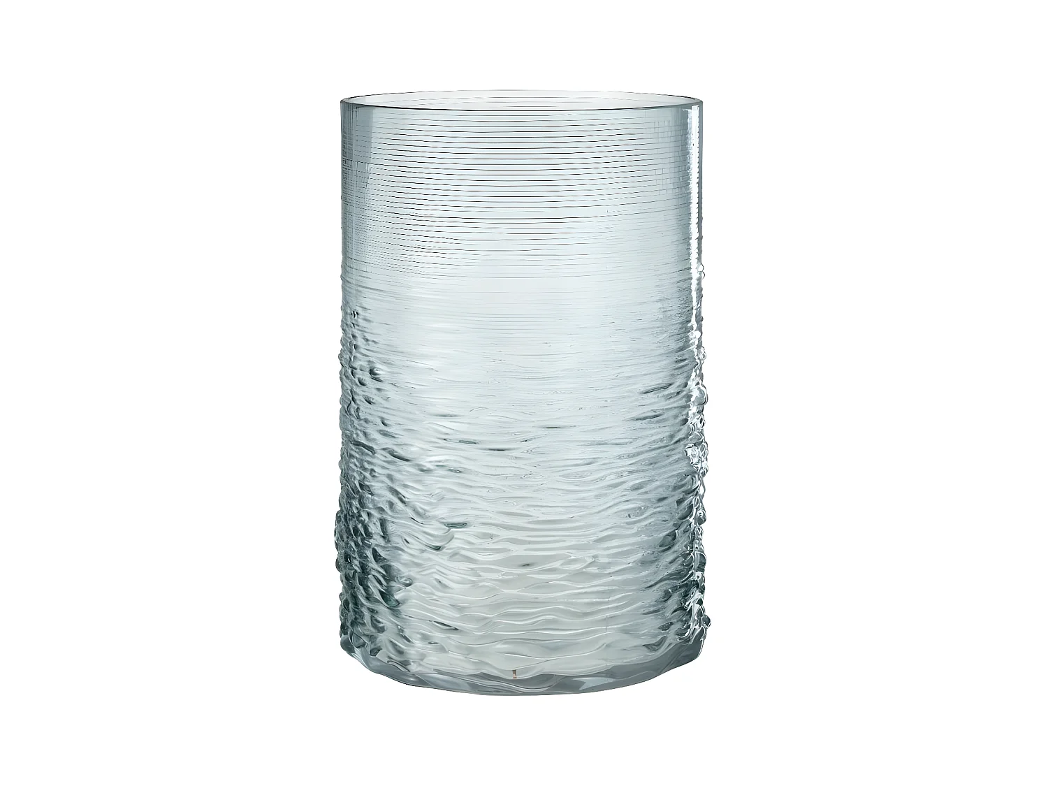 Photophore en Verre Design "Sladia" 30cm Bleu