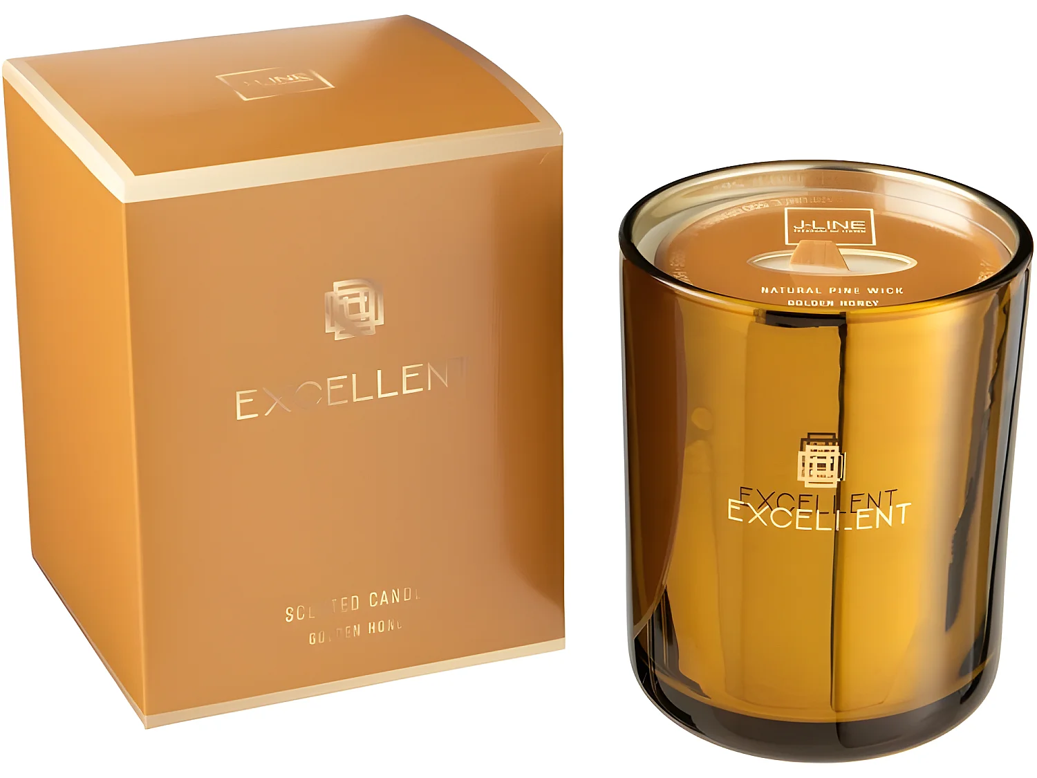 Bougie Parfumée "Excellent" 14cm Golden Honey Ocre