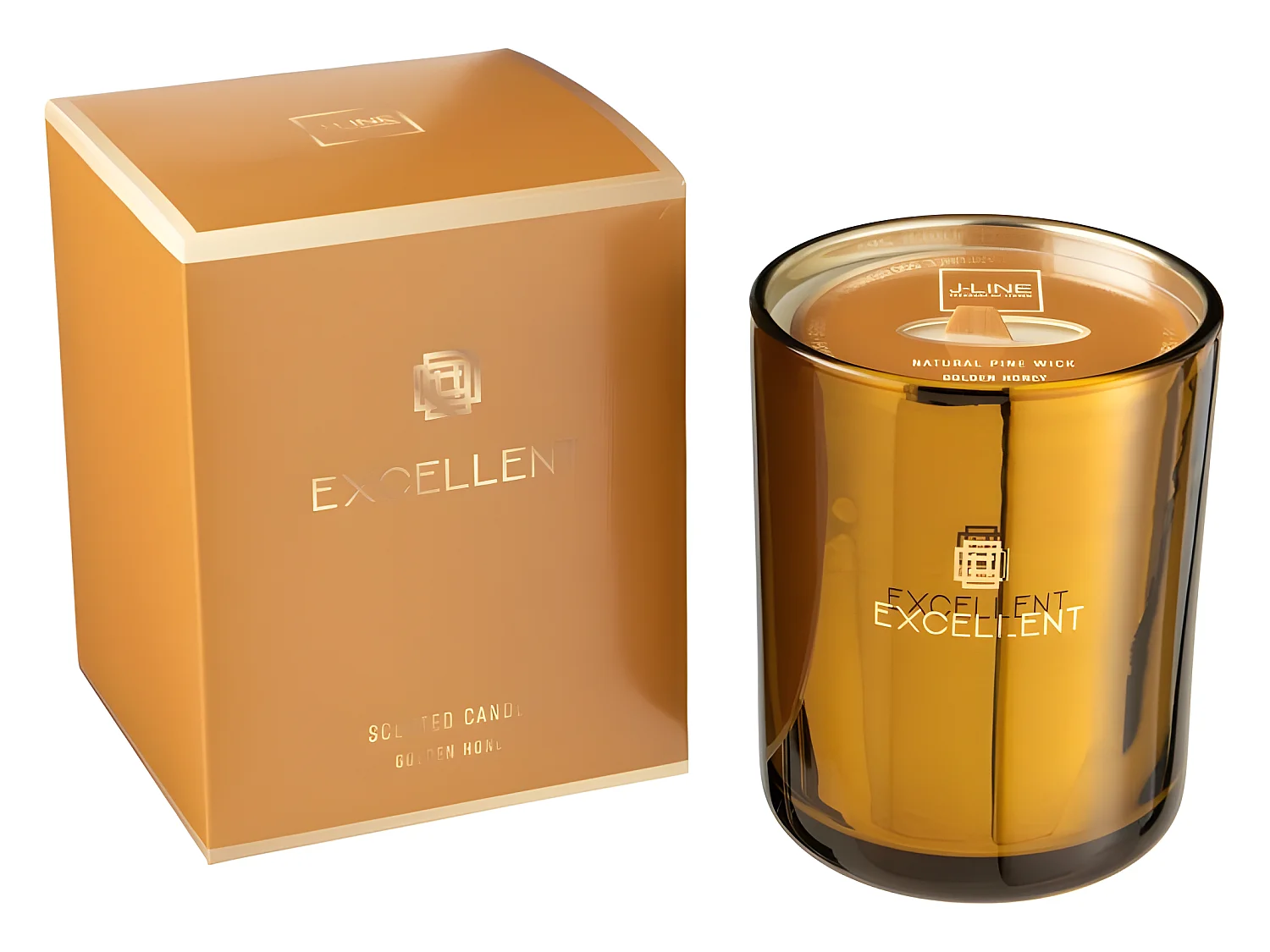 Bougie Parfumée "Excellent" 14cm Golden Honey Ocre
