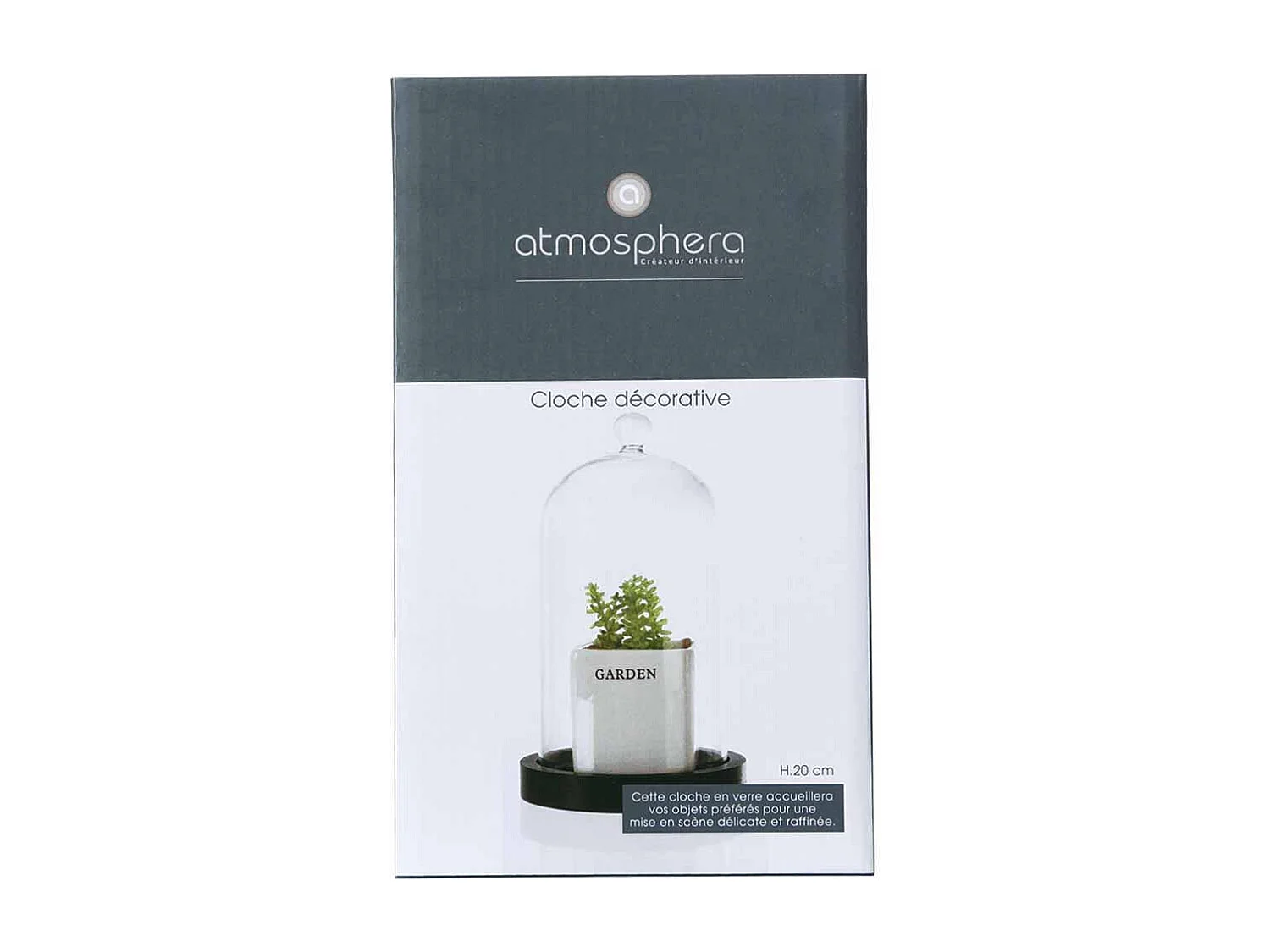 Cloche Décorative en Verre "Dara" 19cm Transparent