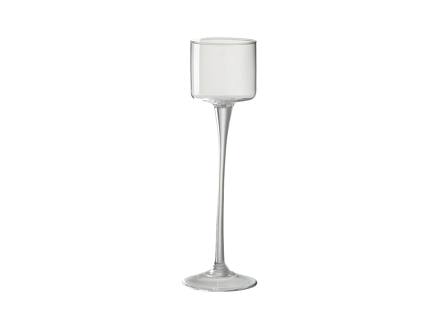 Photophore sur Pied "Verre" 33cm Transparent