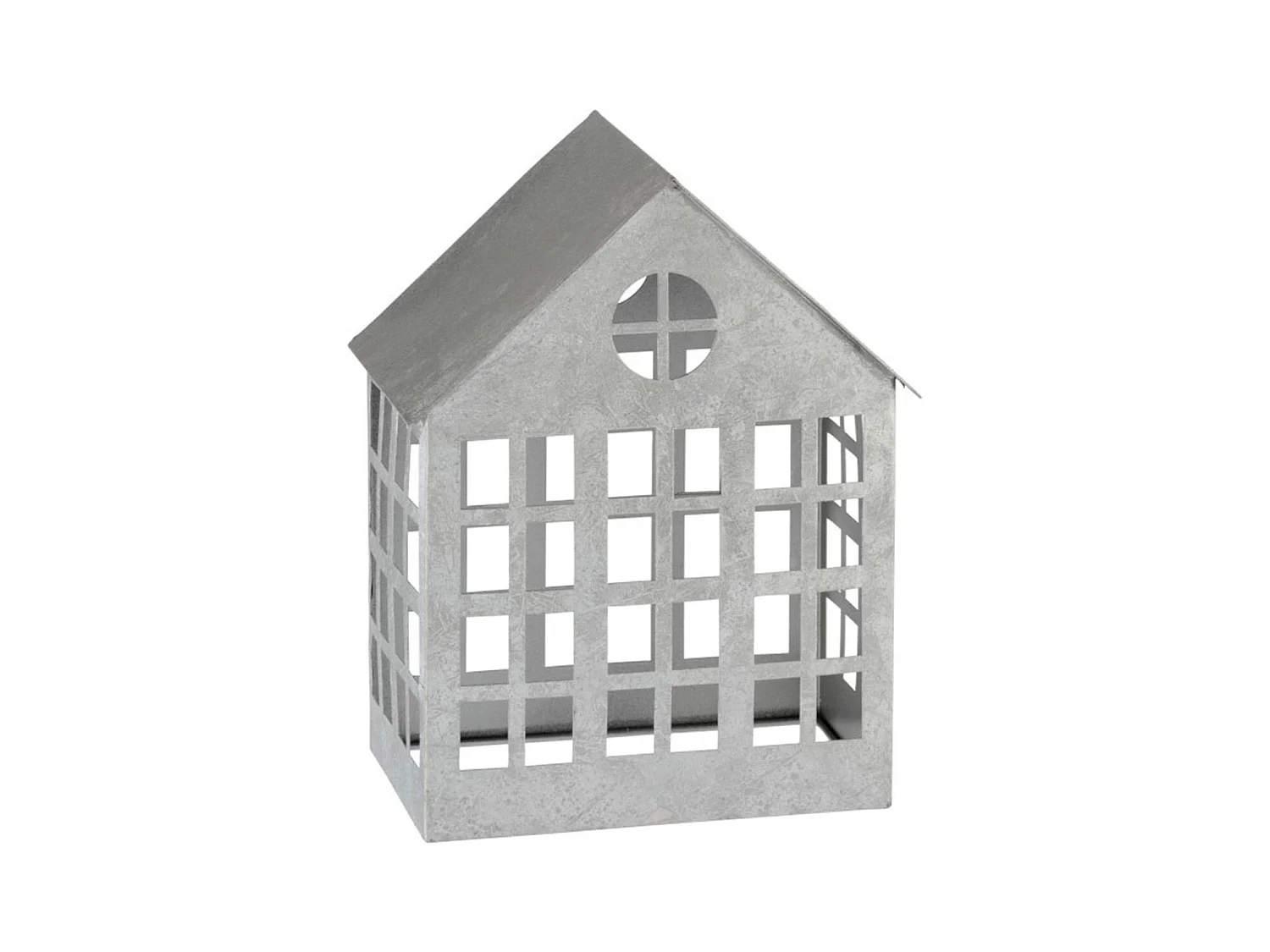 Bougeoir en Métal "Maison Delta" 28cm Argent