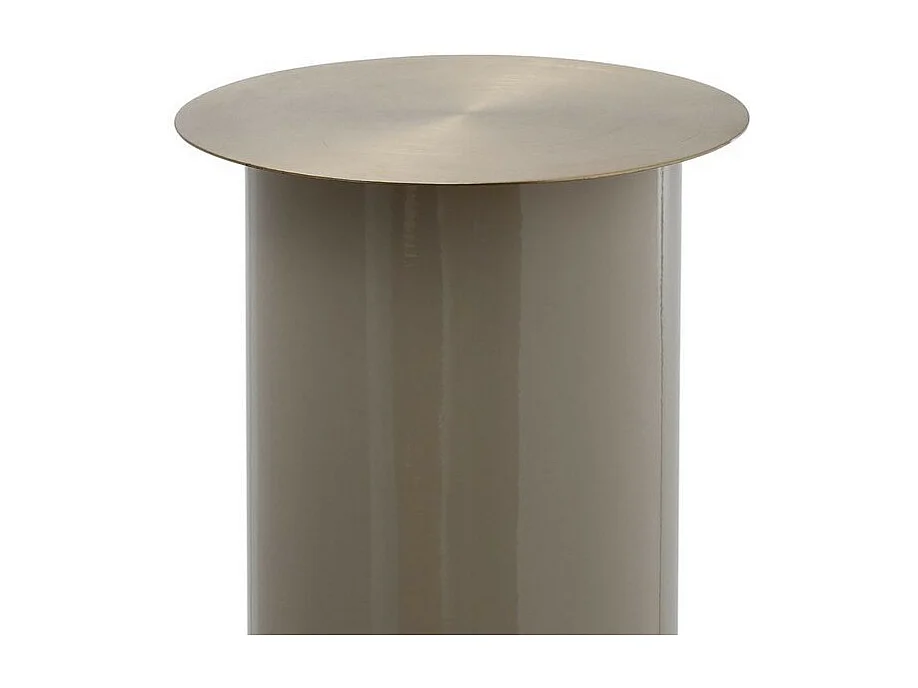 Bougeoir de Sol "Colby" 70cm Taupe & Or