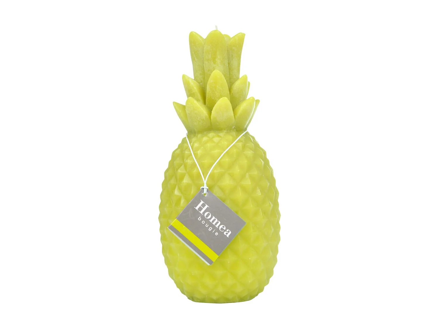 Bougie Déco "Ananas Tropical" 20cm Vert