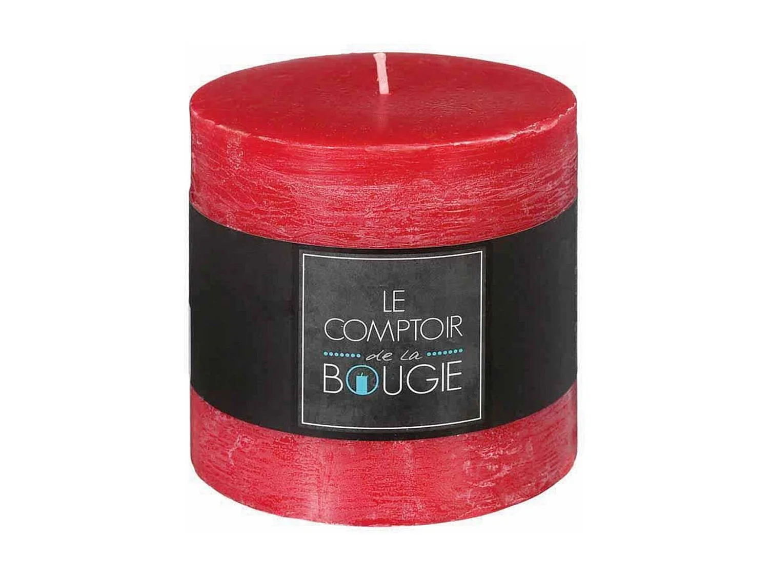 Bougie Cylindrique "Rustic" 10cm Rouge