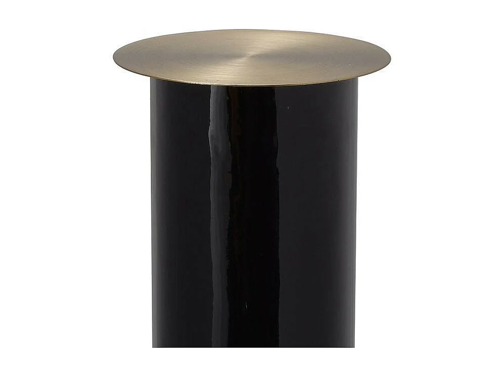 Bougeoir de Sol "Colby" 70cm Noir & Or