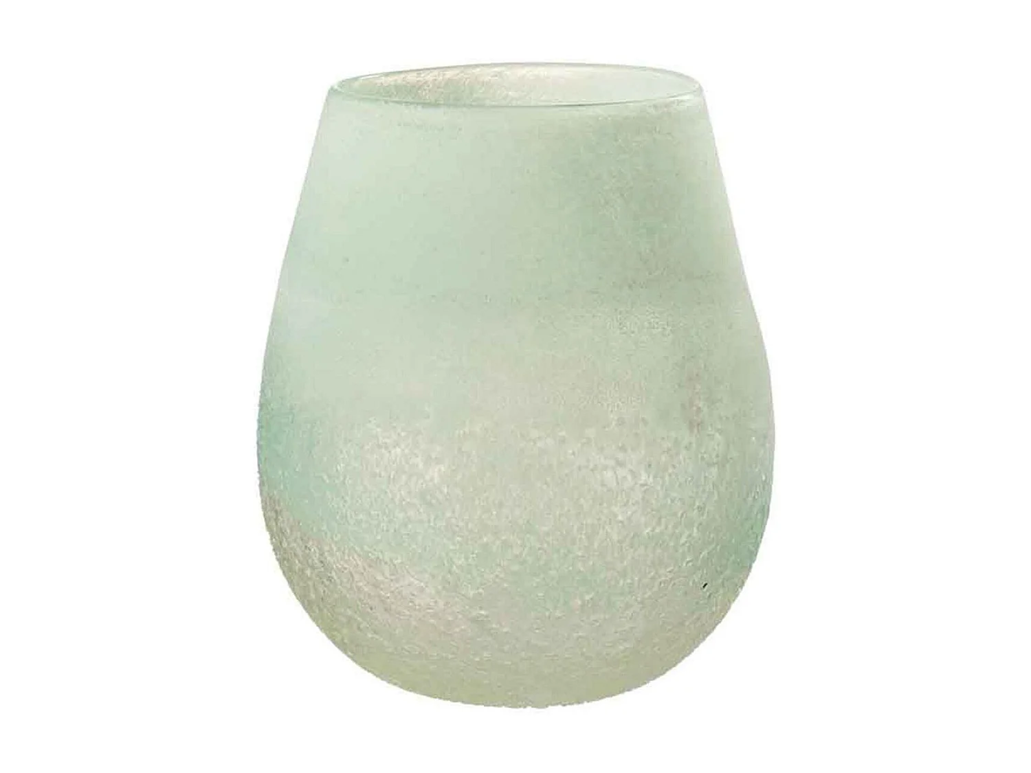 Portacandela in vetro blu 22x22x25 cm