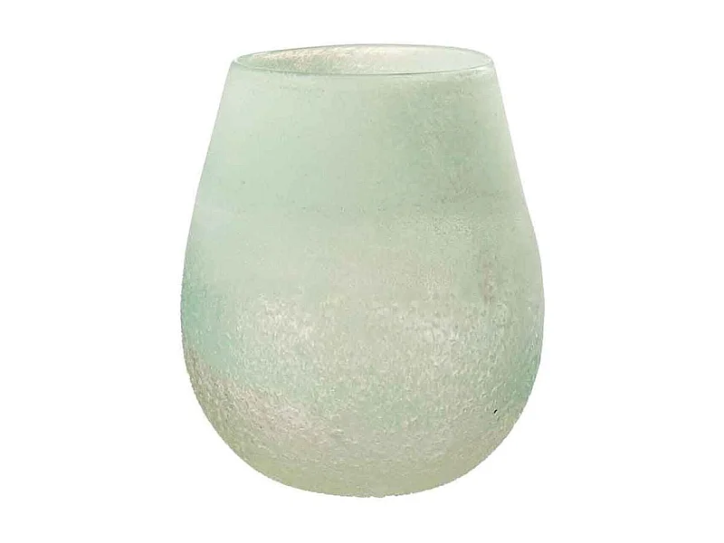 Portacandela in vetro blu 22x22x25 cm