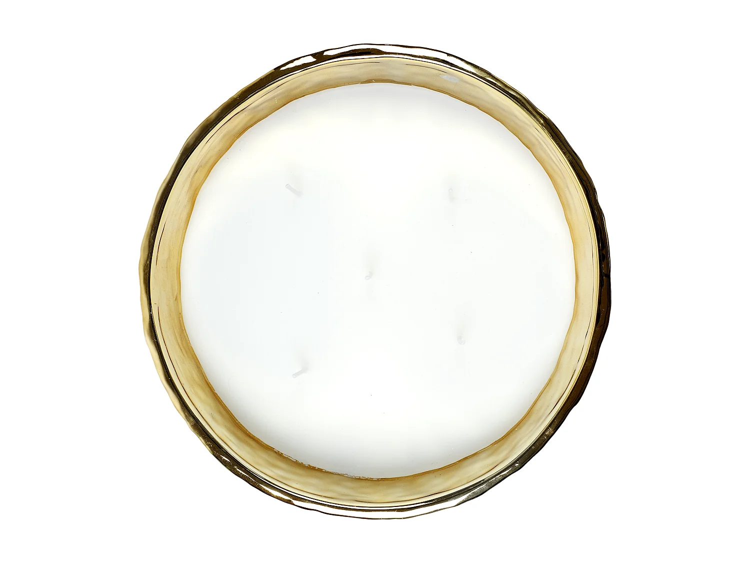 Bougie Parfumee Martelee Doree 5 Meches D21cm Or