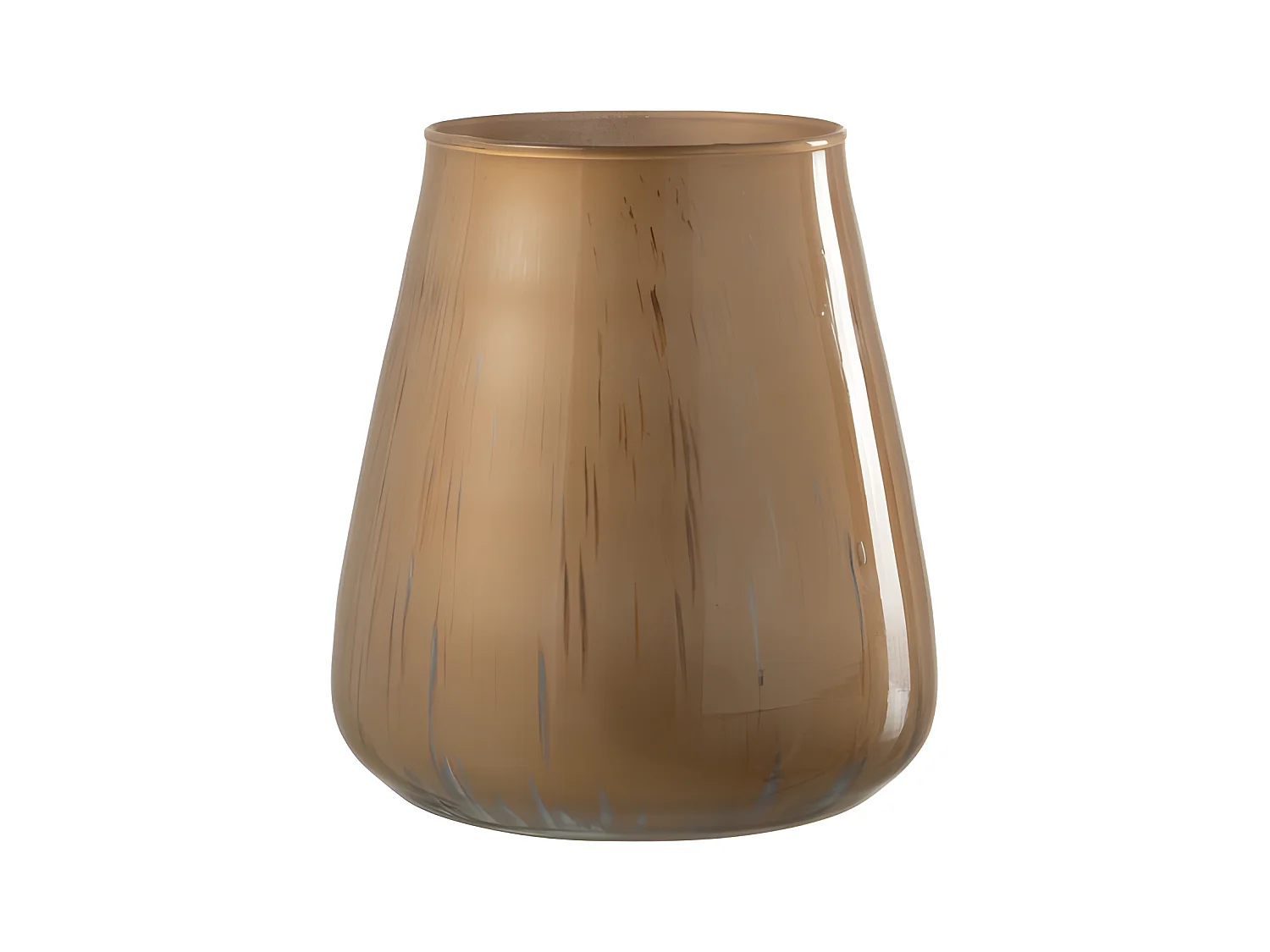 Photophore en Verre "Antique" 17cm Marron Cognac