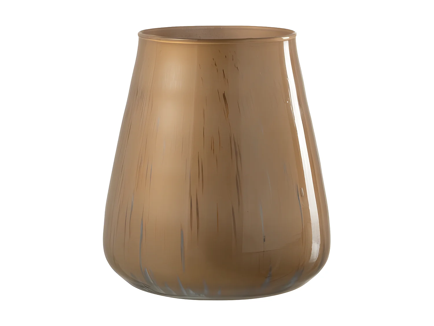 Photophore en Verre "Antique" 17cm Marron Cognac