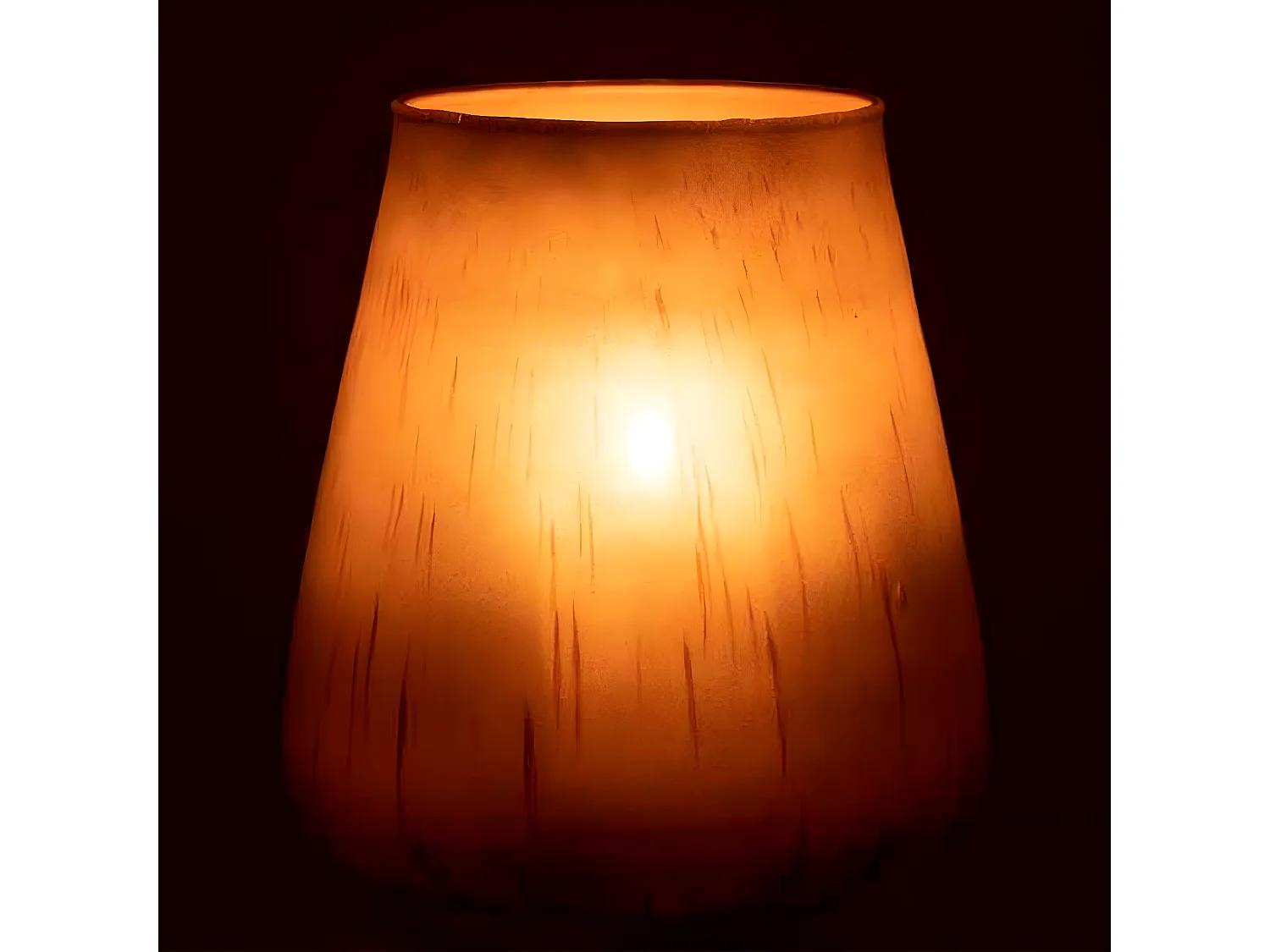 Photophore en Verre "Antique" 17cm Marron Cognac