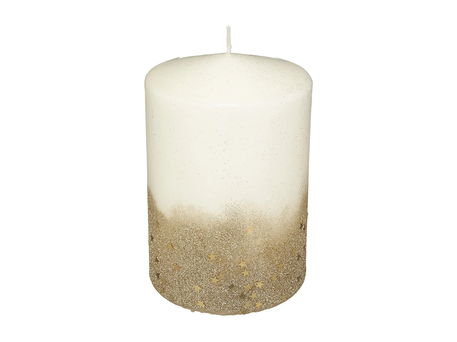 Bougie Déco Paillettes "Colorama" 90g Or