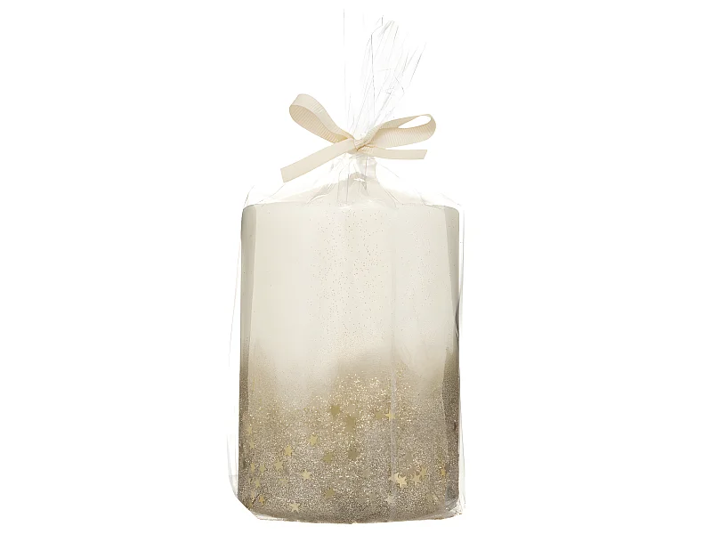 Bougie Déco Paillettes "Colorama" 90g Or