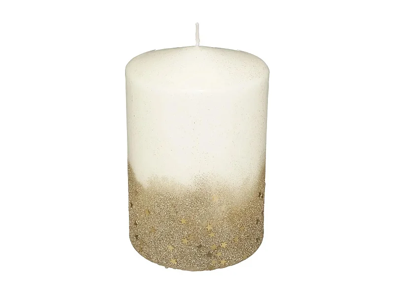 Bougie Déco Paillettes "Colorama" 90g Or