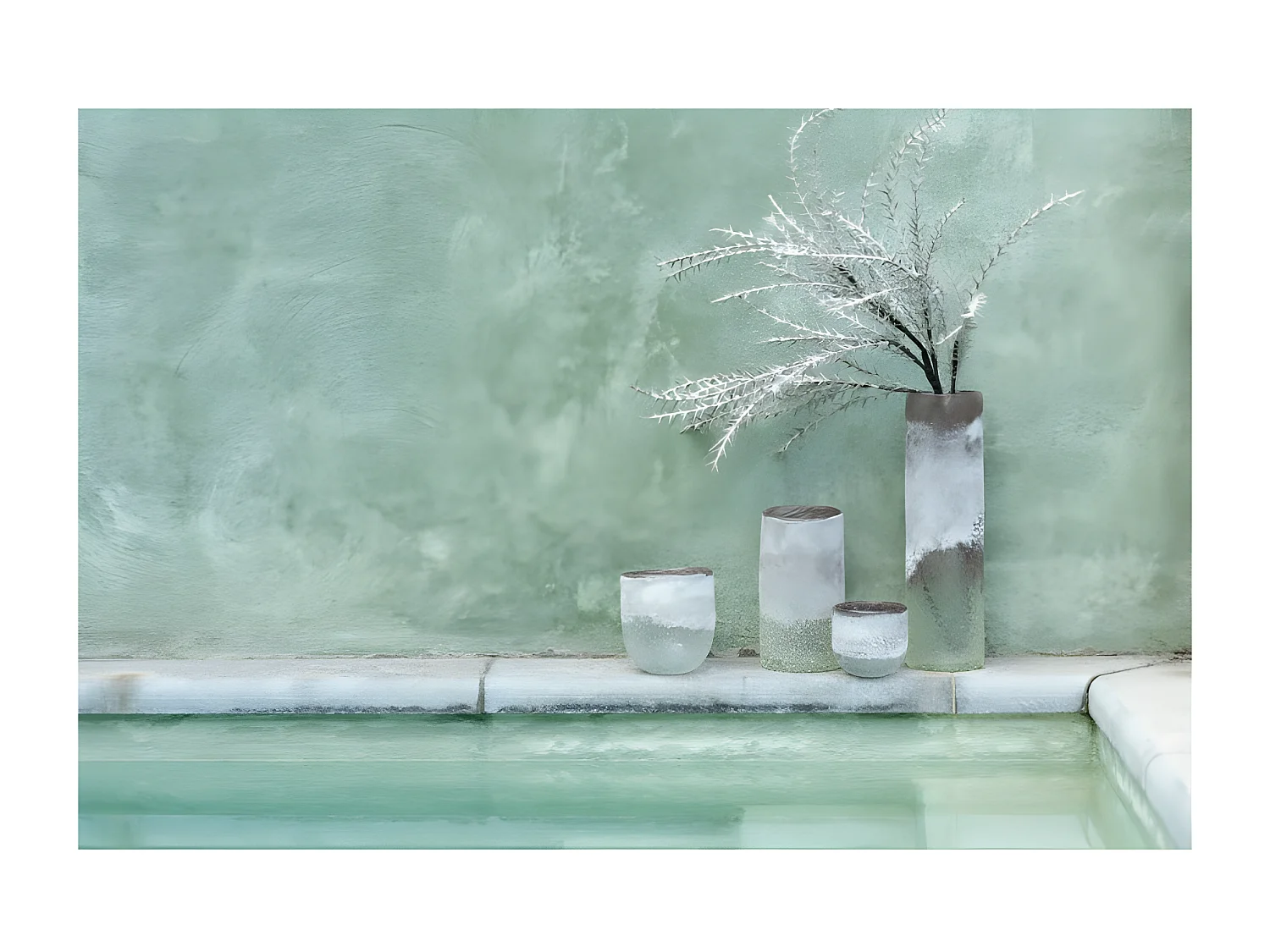 Photophore en Verre Design "Scavo" 10cm Gris