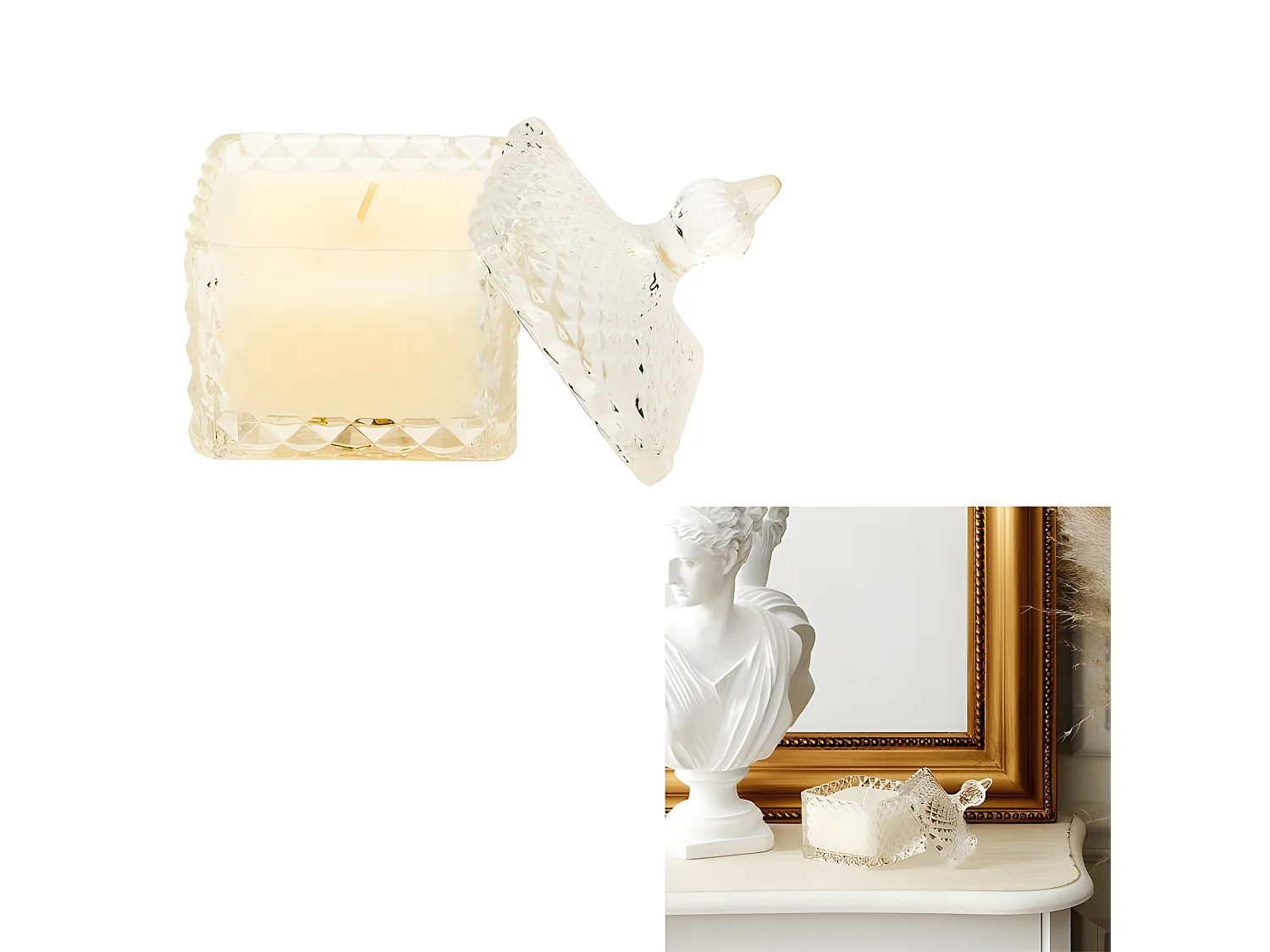 Bougie Parfumée Déco "Ciselé" 140g Magnolia