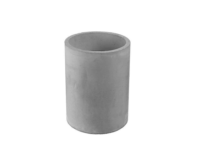 Bougie Ronde Led "Ciment" 20cm Gris