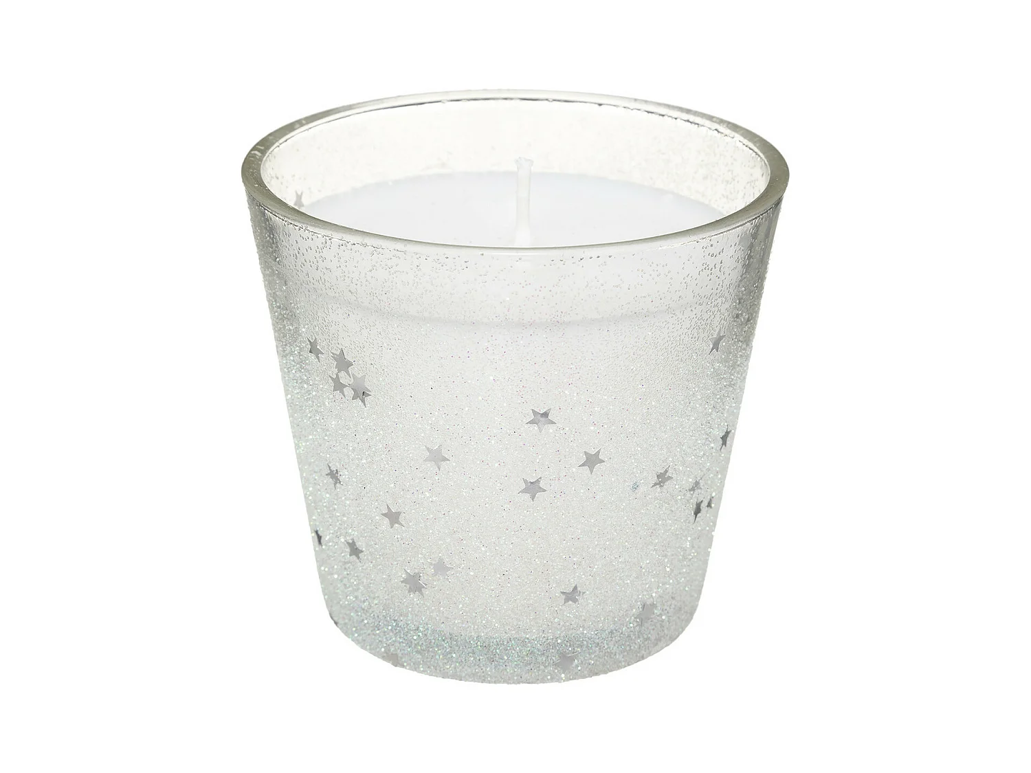 Bougie en Verre Déco "Colorama" 190g Blanc