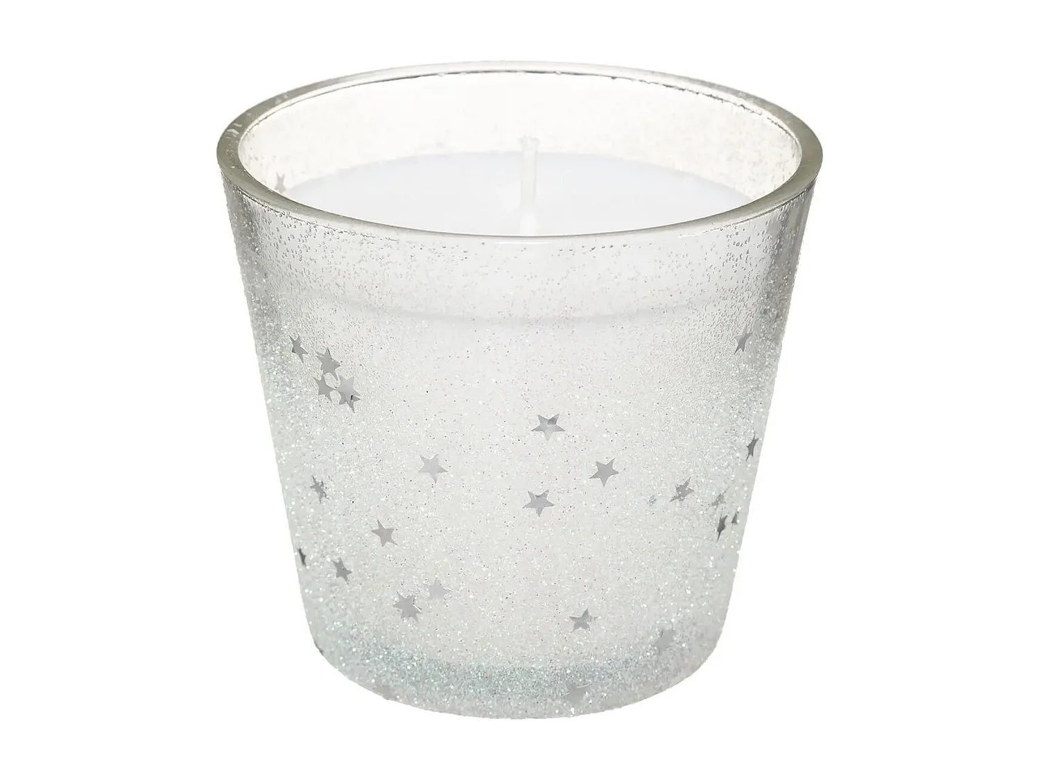 Bougie en Verre Déco "Colorama" 190g Blanc