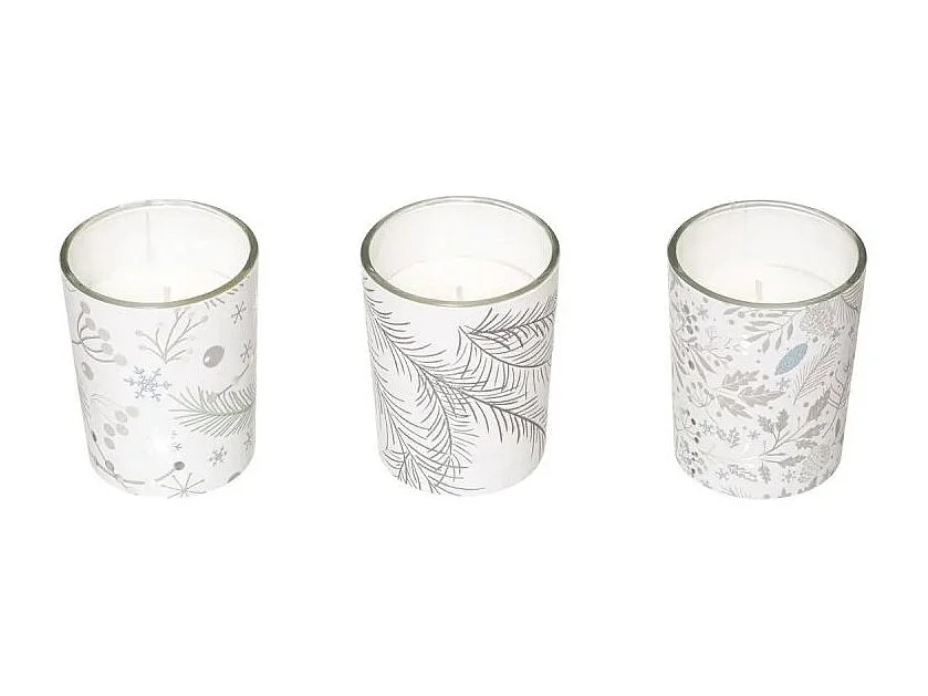 Lot de 3 Bougies Parfumées "Polaire" 45g Cristal d'Ambre