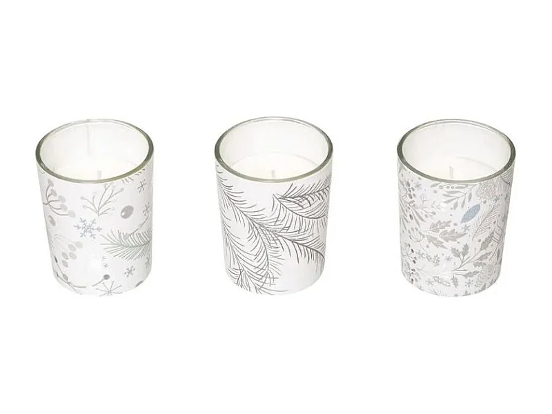 Lot de 3 Bougies Parfumées "Polaire" 45g Cristal d'Ambre