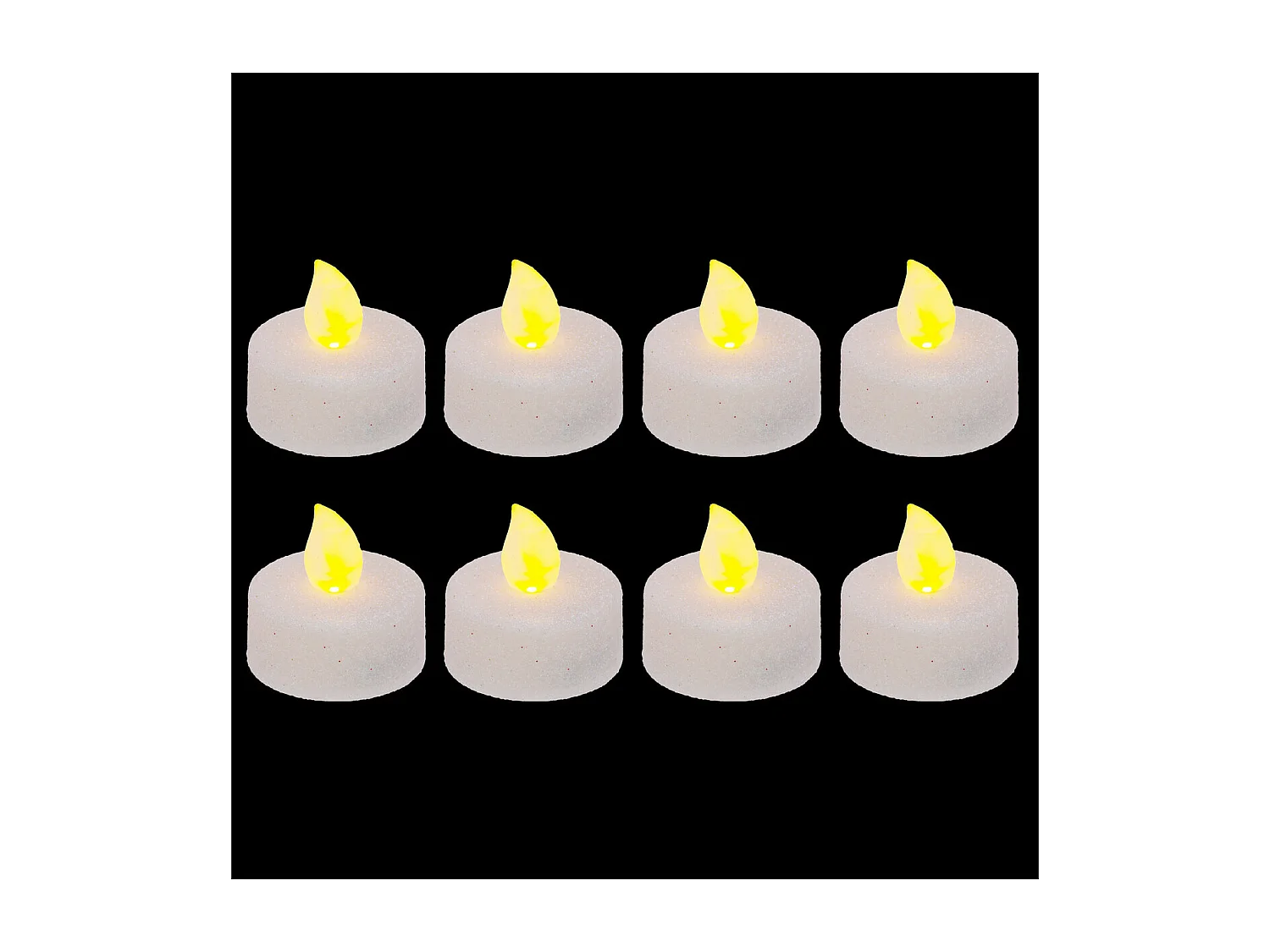 Lot de 8 Bougies Led "Colorama" 4cm Blanc