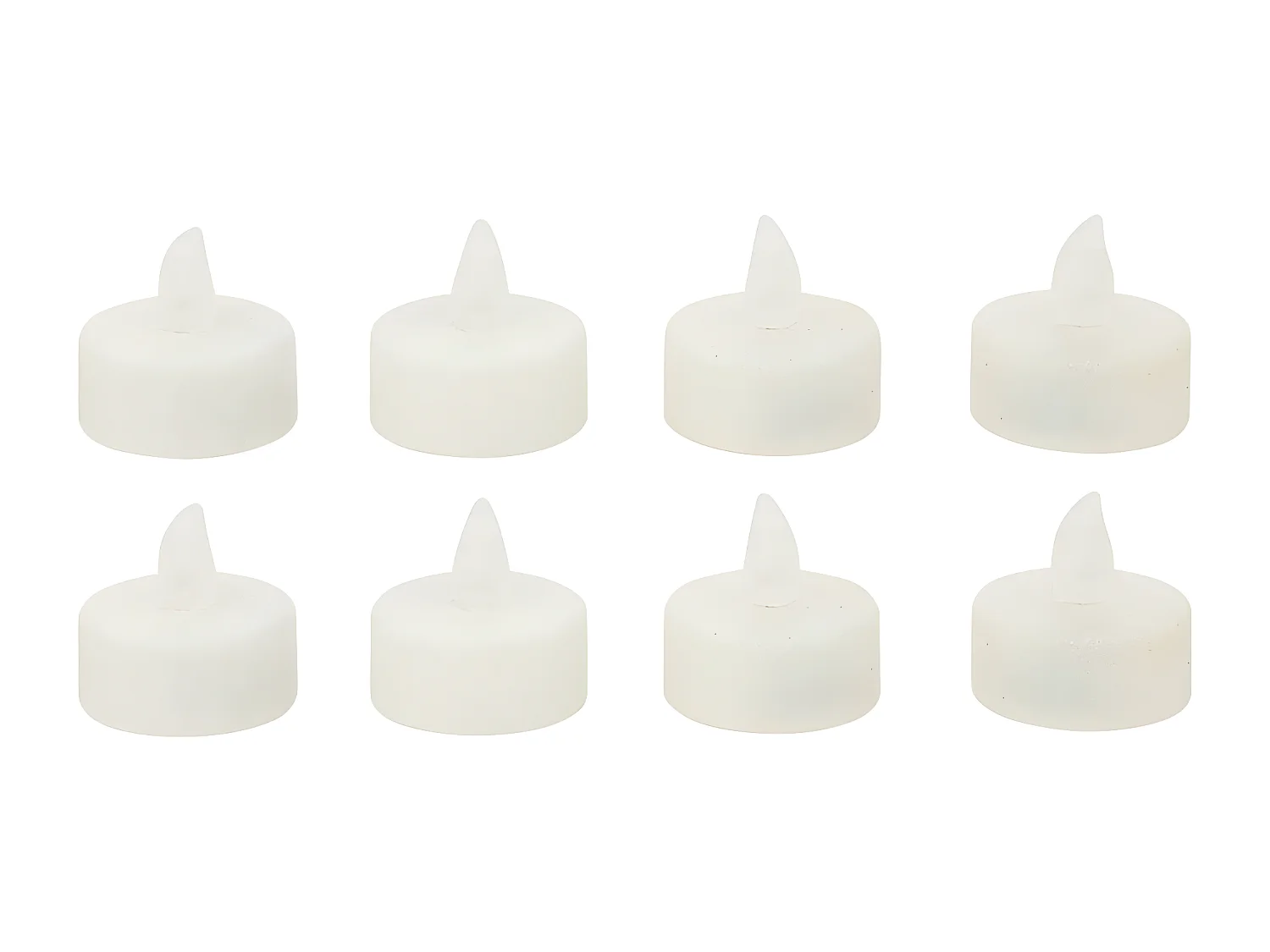 Lot de 8 Bougies Led "Colorama" 4cm Blanc