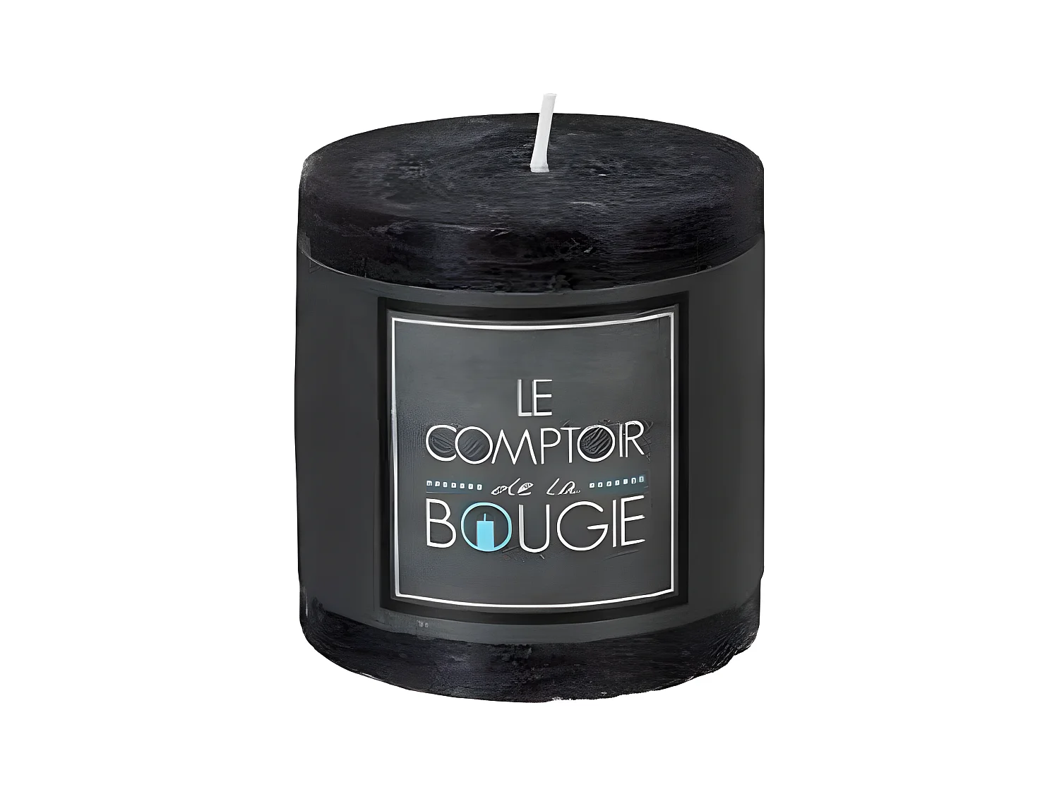 Bougie Ronde "Rustic" 7cm Noir