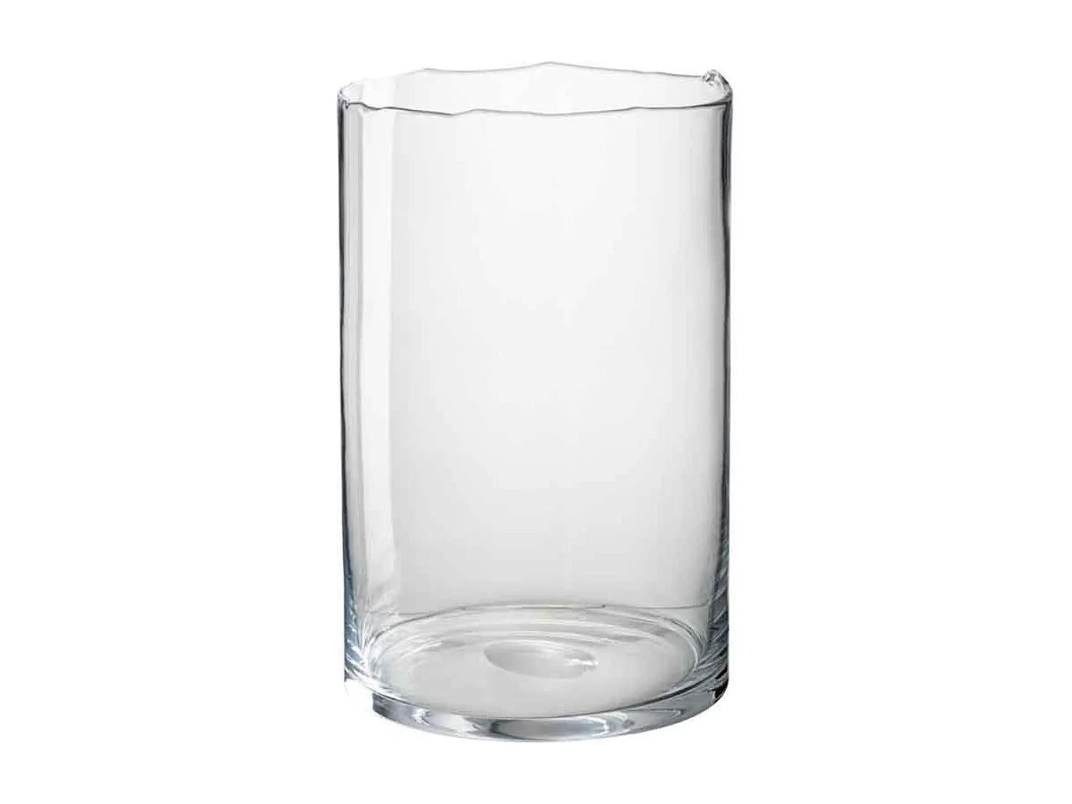 Portacandela in vetro trasparente 25.5x25.5x27 cm