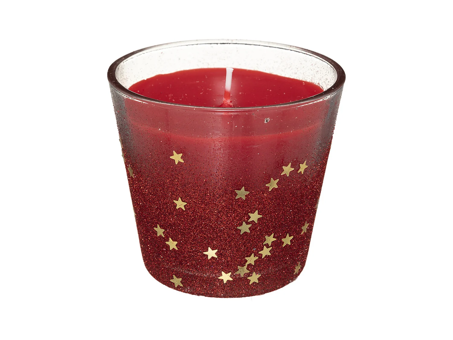 Bougie en Verre Déco "Colorama" 190g Rouge