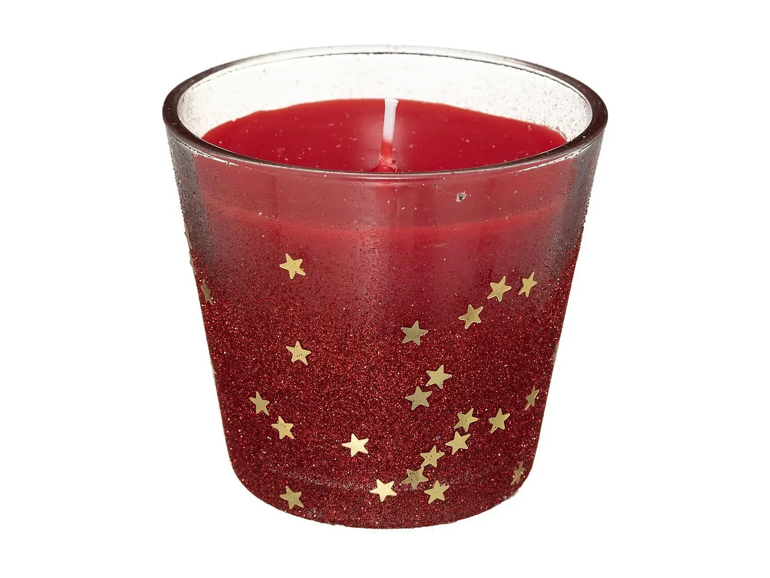 Bougie en Verre Déco "Colorama" 190g Rouge