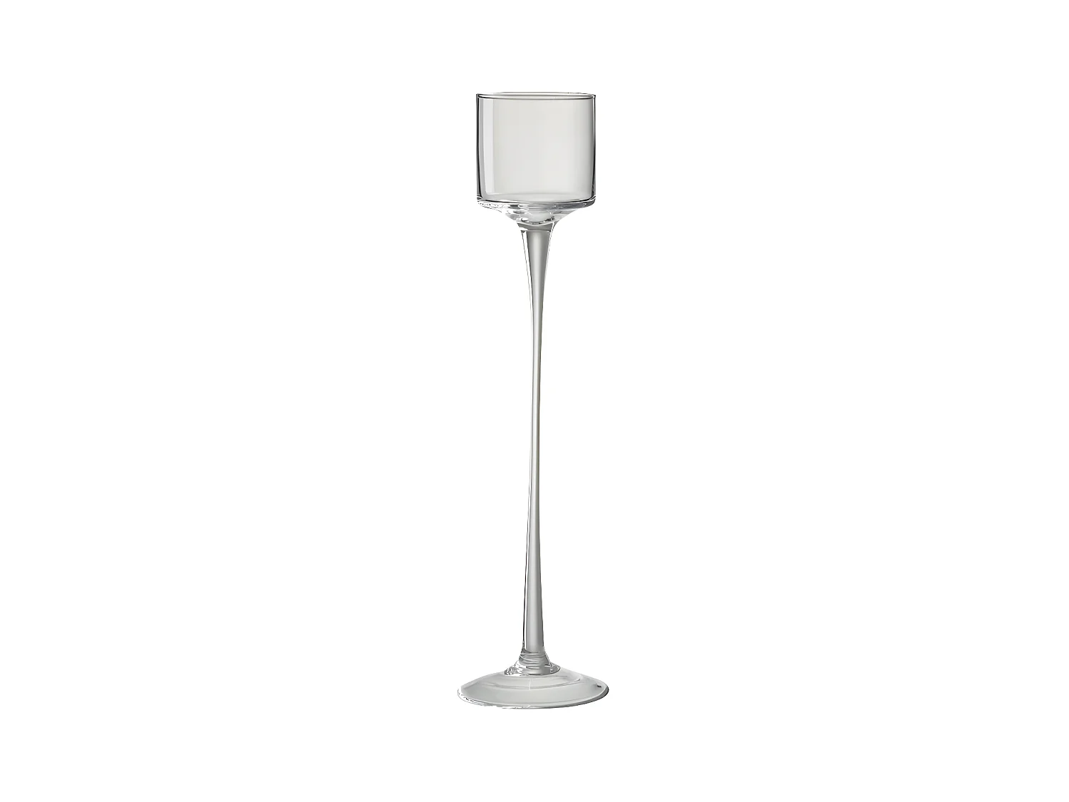 Photophore sur Pied "Verre" 42cm Transparent