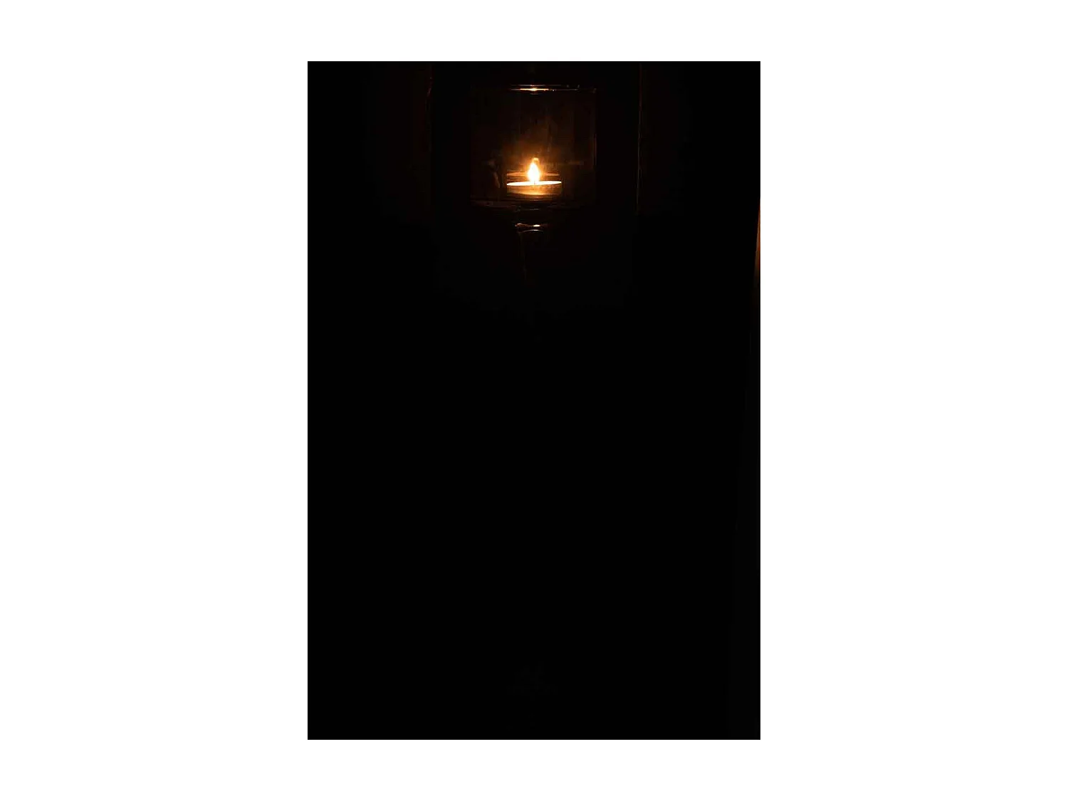 Photophore sur Pied "Verre" 42cm Transparent