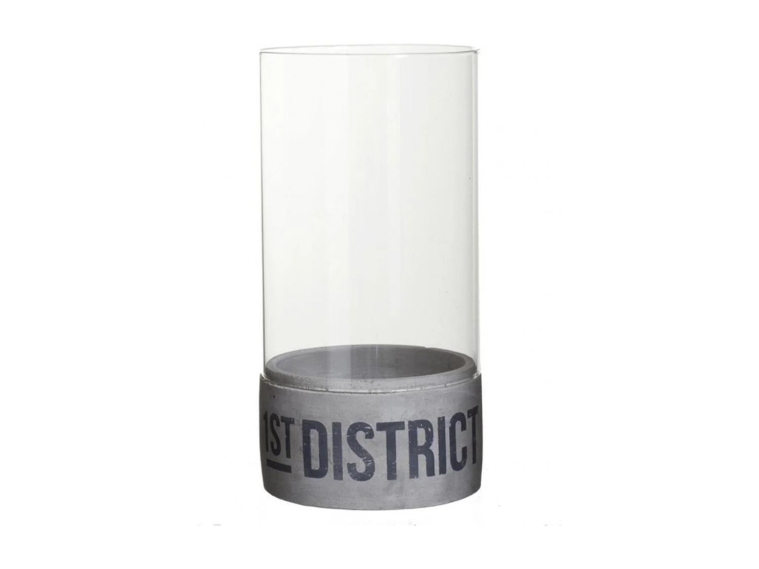 Photophore en Verre "1st District" 20cm Transparent