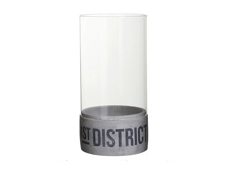 Photophore en Verre "1st District" 20cm Transparent