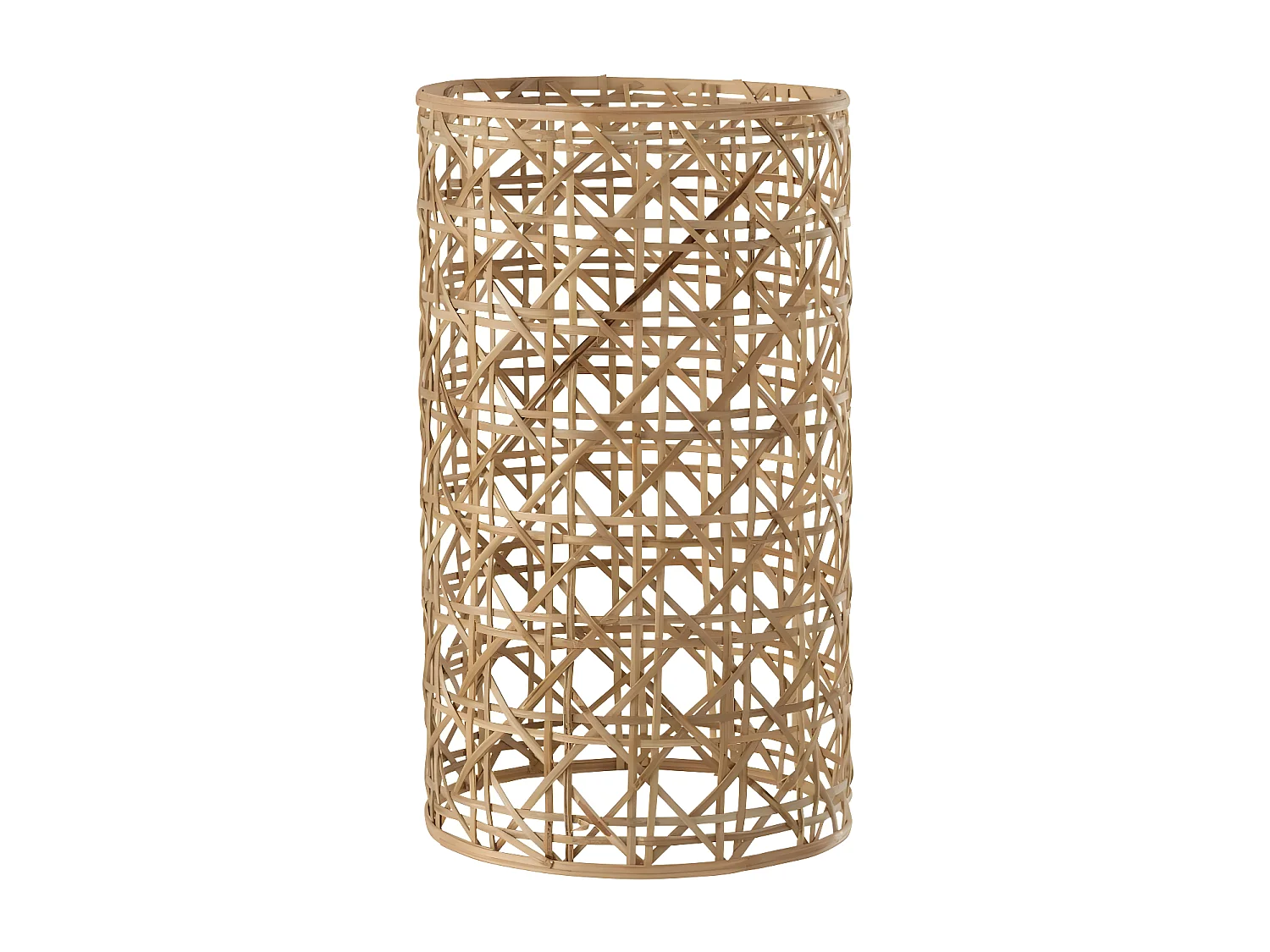 Portavelas de vidrio natural 14.5x14.5x25 cm