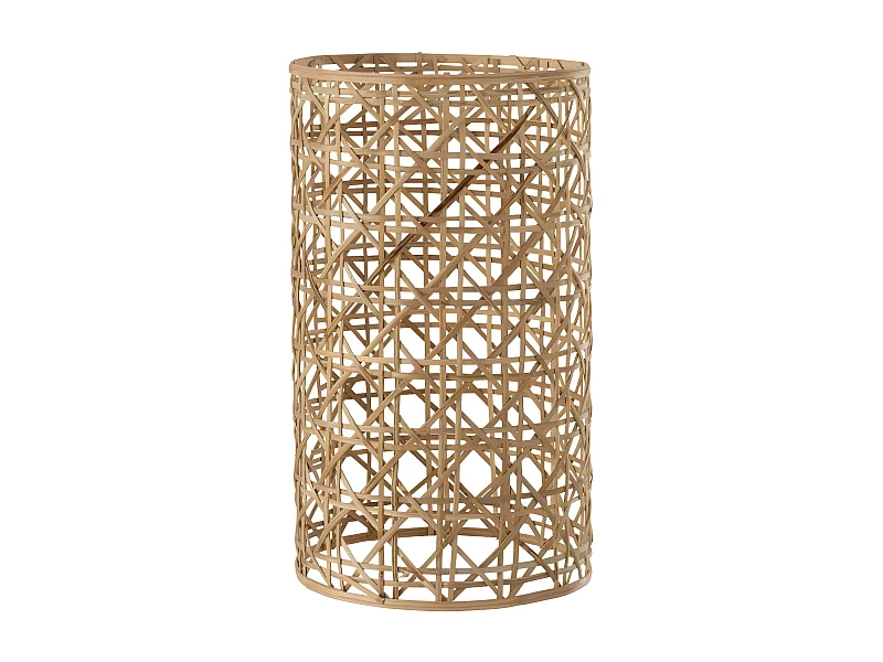 Portavelas de vidrio natural 14.5x14.5x25 cm