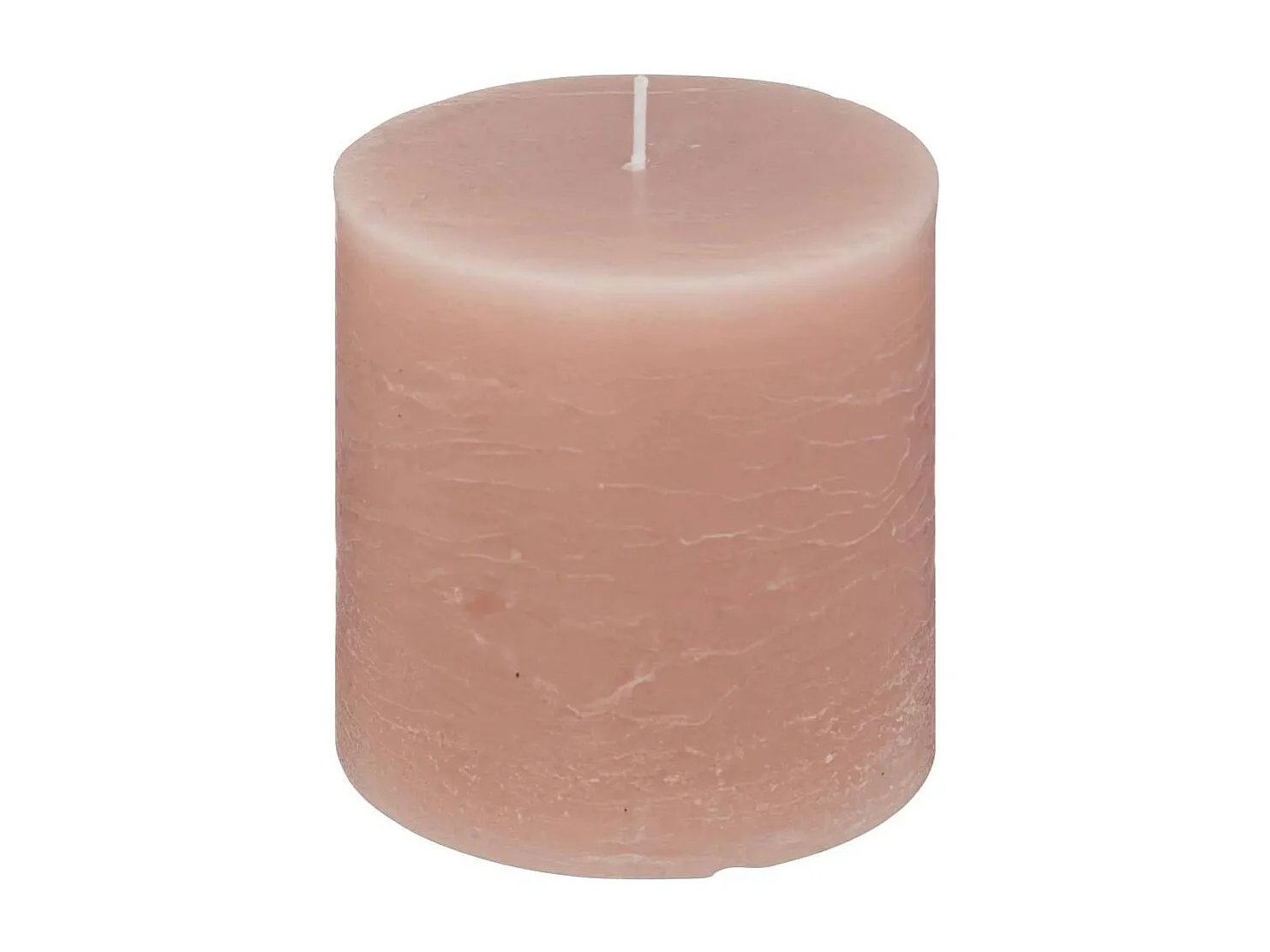 Bougie Cylindrique "Rustic" 10cm Rose Clair