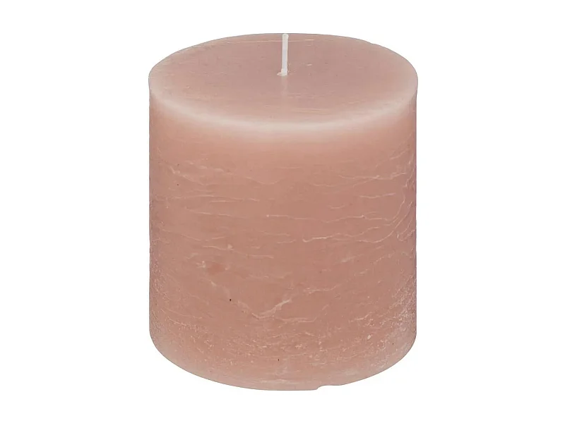 Bougie Cylindrique "Rustic" 10cm Rose Clair