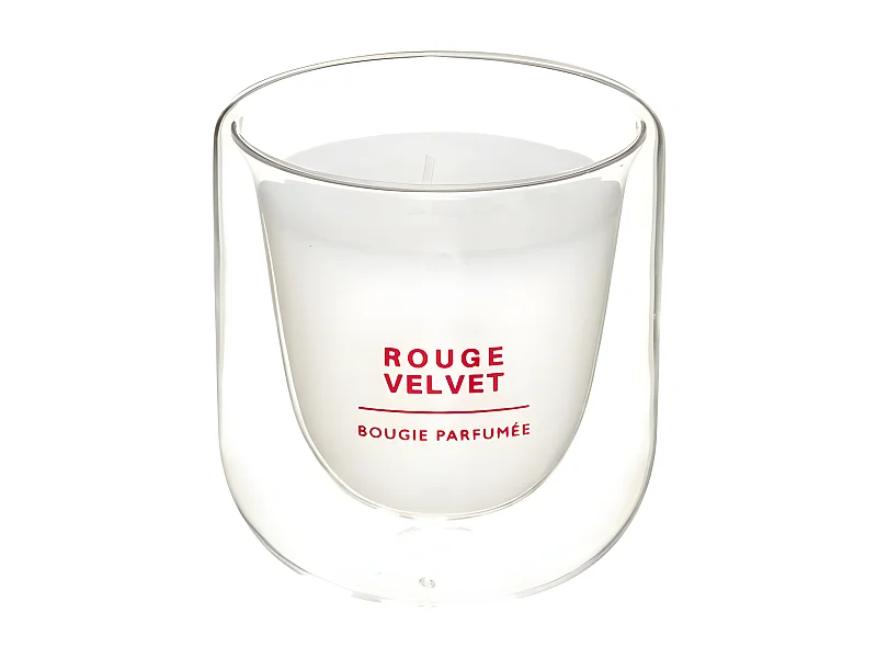 Bougie Parfumée En Verre "Ilan" 130g Rouge Velvet