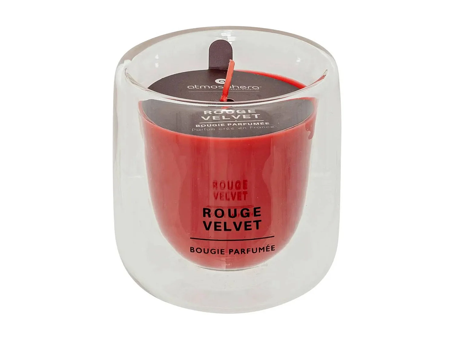 Bougie Parfumée En Verre "Ilan" 130g Rouge Velvet