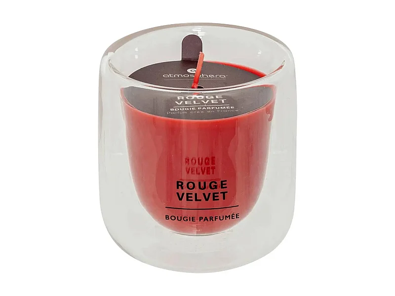 Bougie Parfumée En Verre "Ilan" 130g Rouge Velvet