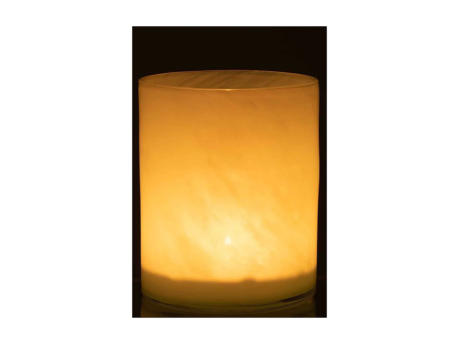 Vaso per candele in vetro verde menta 15x15x18 cm