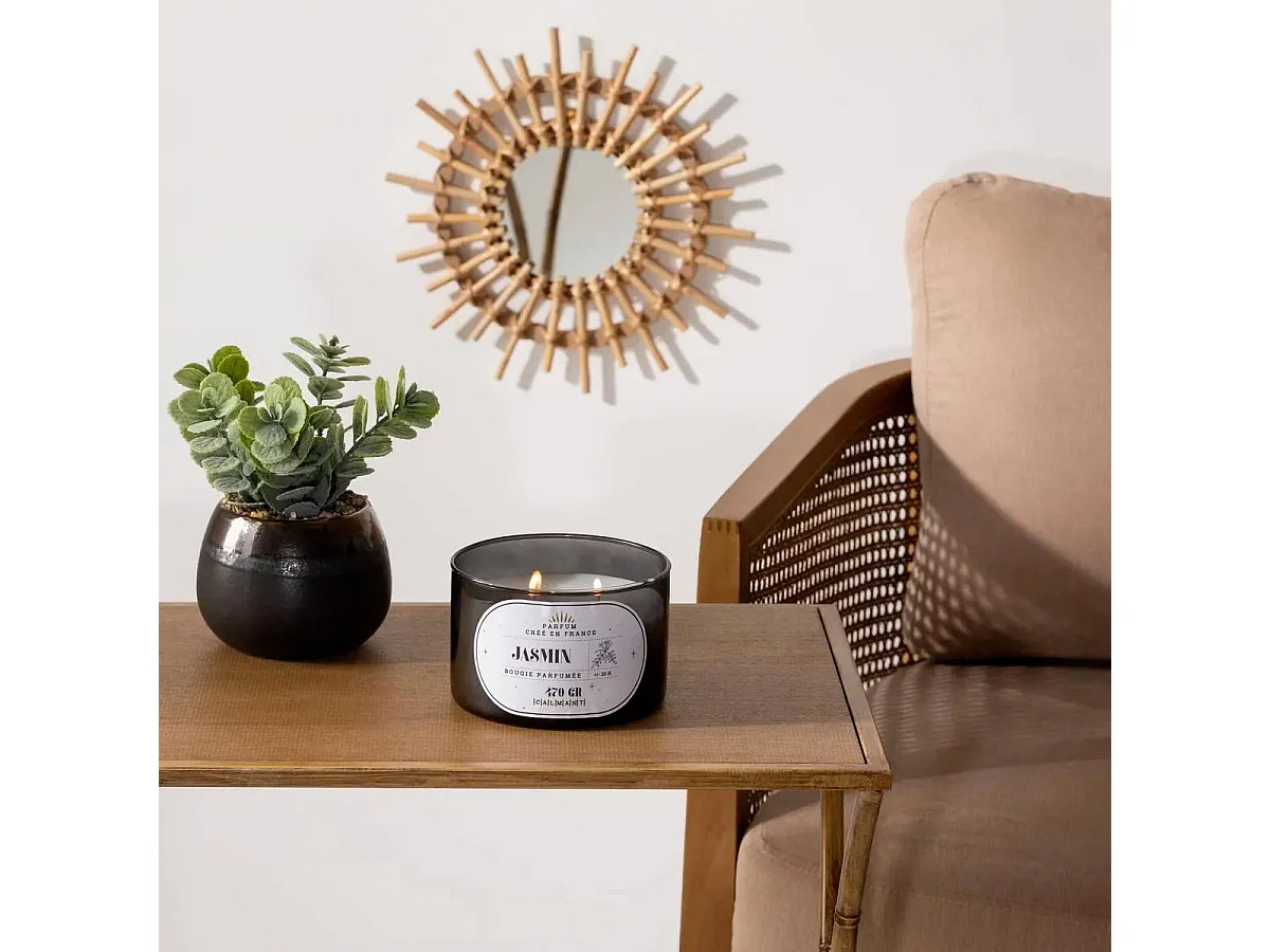 Bougie Parfumée en Verre "Snow" 470g Jasmin