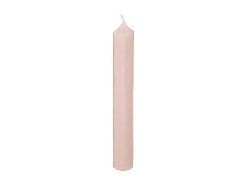 Lot de 10 Bougies Bâton "Hugo" 16cm Rose Clair