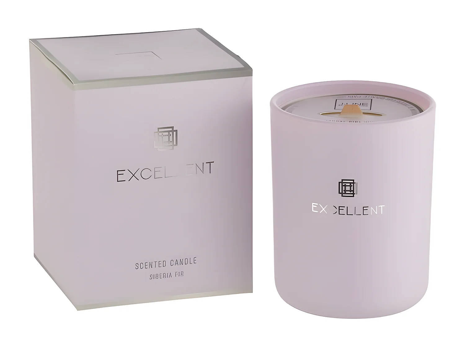 Vela perfumada de 80 horas en un frasco de vidrio morado de 11x11x14.5 cm