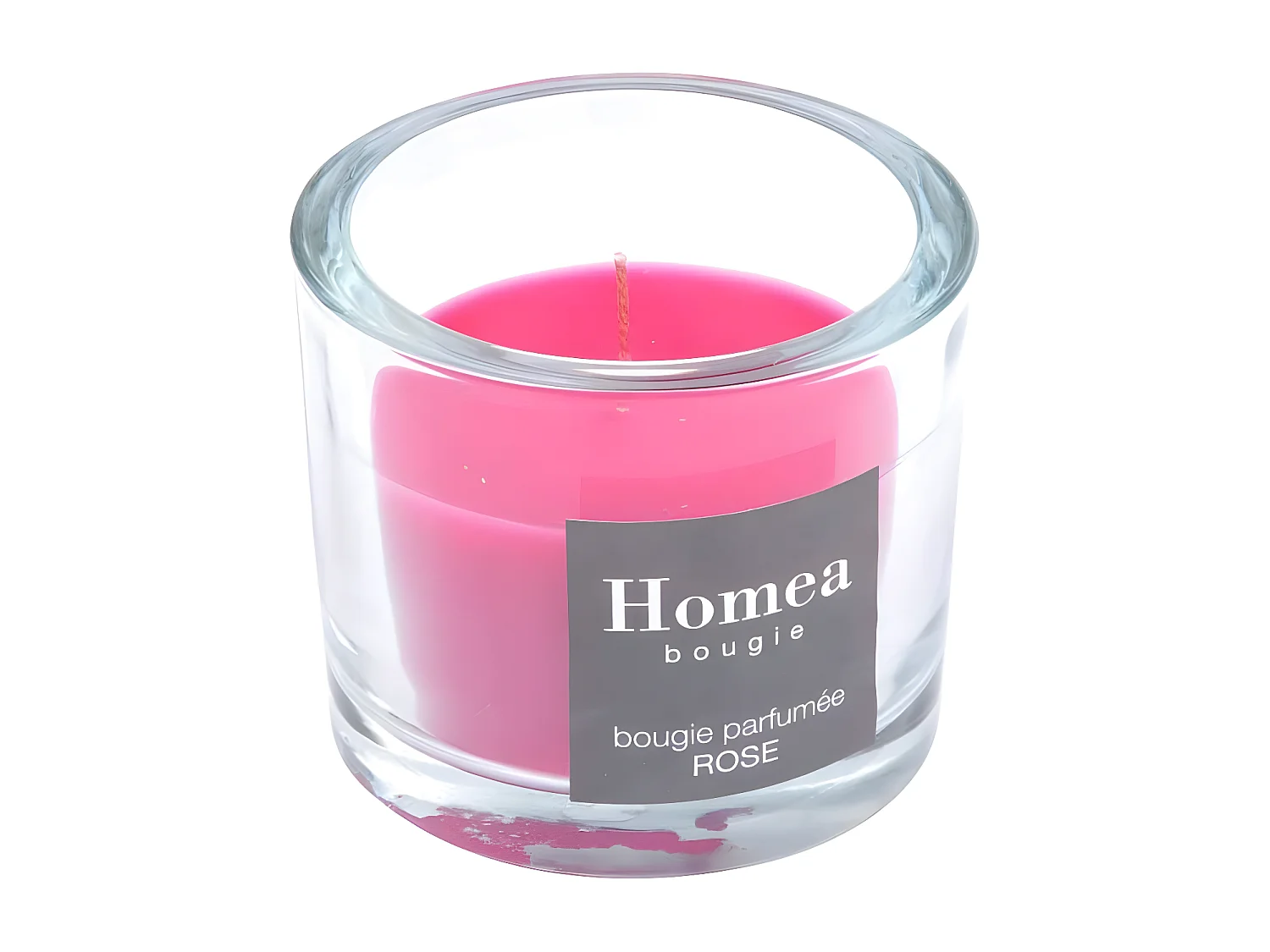 Bougie Verrine Parfumée "Essentiel" 9cm Rose