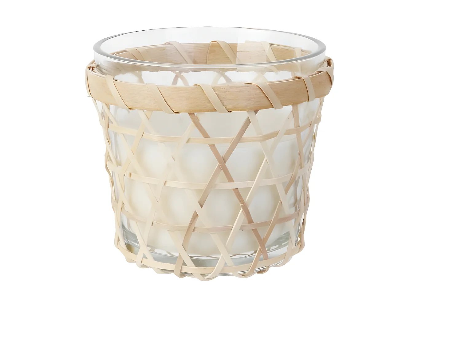 Bougie Parfumée "Panier en Bois" 12cm Fleur de Tiaré