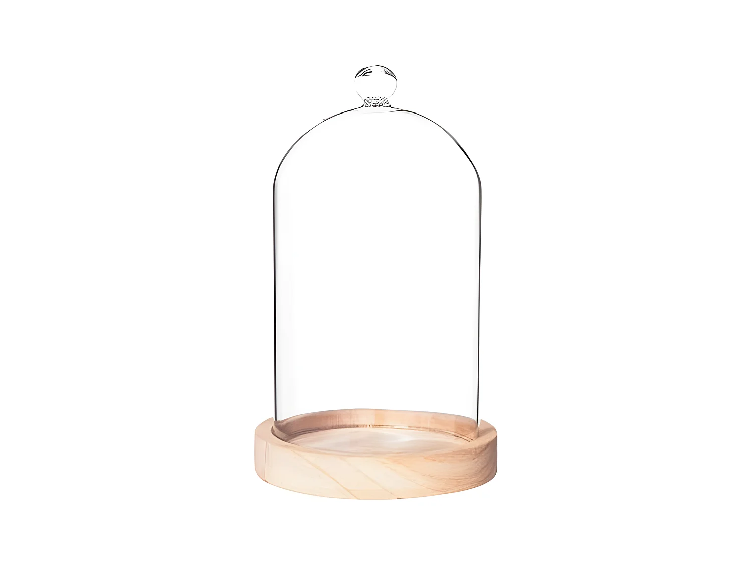 Cloche Décorative en Verre "Poser" 19cm Naturel